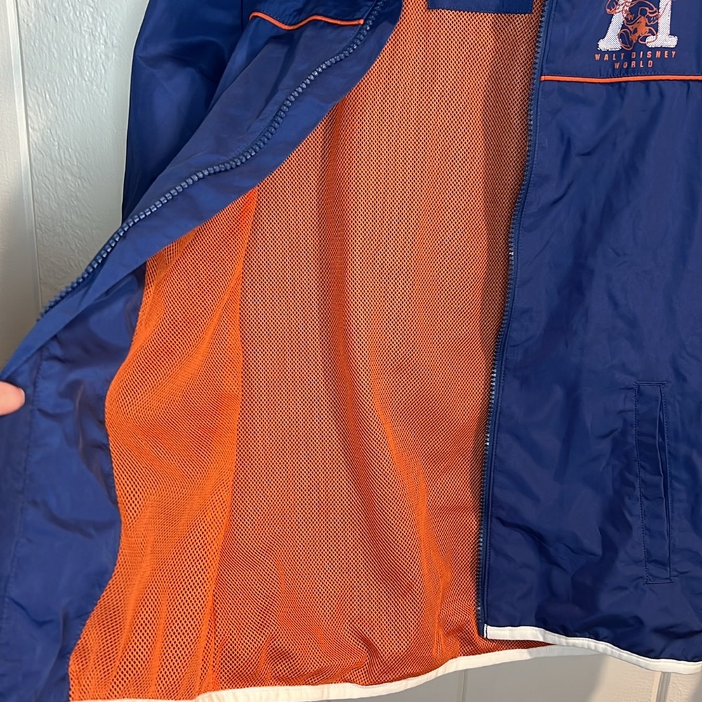 Walt Disney World Rain Jacket Windbreaker Hooded Blue - size Large - Picture 5 of 11